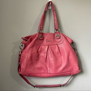 🌸🌺 Coach Ashley Pink Leather Purse Carryall Handbag Shoulder Bag 🌸  🌺